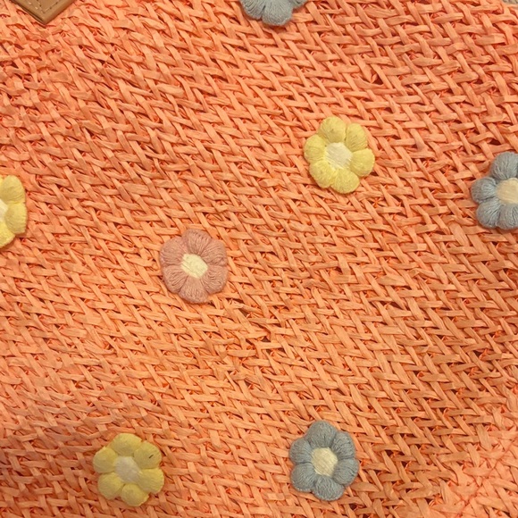 Orange Floral Tote Bag - Picture 6 of 9